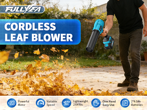 FULLYEA Small Leaf Blower Cordless, Handheld Dust Blower