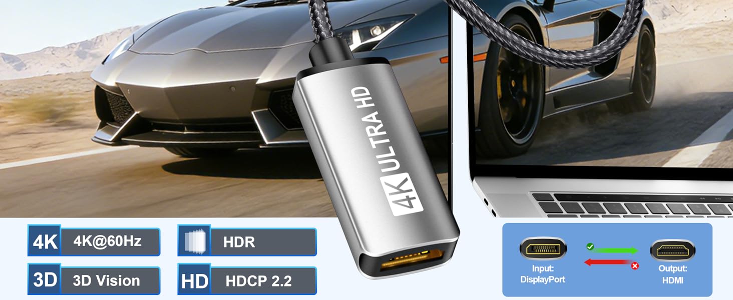 4k displayport to hdmi adapter