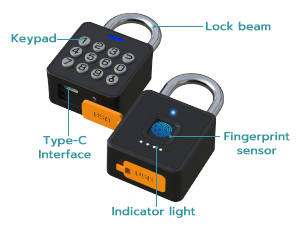 Combination Lock for Locker with Fingerprint