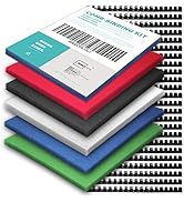 Binditek 74 Pack Binding Covers and Combs kit, includes 25 Pcs Clear PVC Binding Covers, 24 Pcs B...