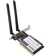 ASHATA PCI Network Card,Wireless WiFi Card AR9220 300M PCI Desktop PC Dual-Band 2.4/5GHz Wireless...