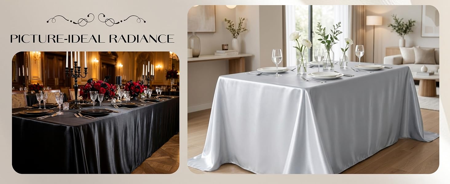 Satin Tablecloth 58 x 102 Inch