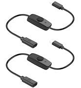 JSADZKJ 5V USB Type-C Switch Charging Cable USB C Male to Female Power Cord with On Off Switch Ty...