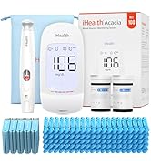 iHealth Acacia Blood Glucose Monitor Kit, 100 Glucometer Strips, 100 Lancets, 1 Blood Sugar Monit...