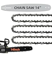 14 Inch Chainsaw Guide Bar and Chain 52 Drive Links, 3/8" LP Pitch, 050" Gauge, 14-Inch Replaceme...