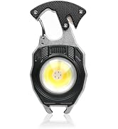 MAKDAK COB Keychain Work Light 1200 Lumen Keychain Flashlight Emergency Light with 7 Mode,Build i...