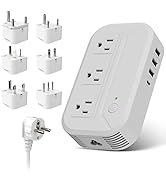 220v to 110v Converter 2300W Power Converter Adapter Combo for International Travel with 3 AC 3 U...