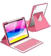 besky Keyboard case for iPad A16 11th 10th Generation 11/10.9 inch, Detachable Keypad,360 Rotatab...