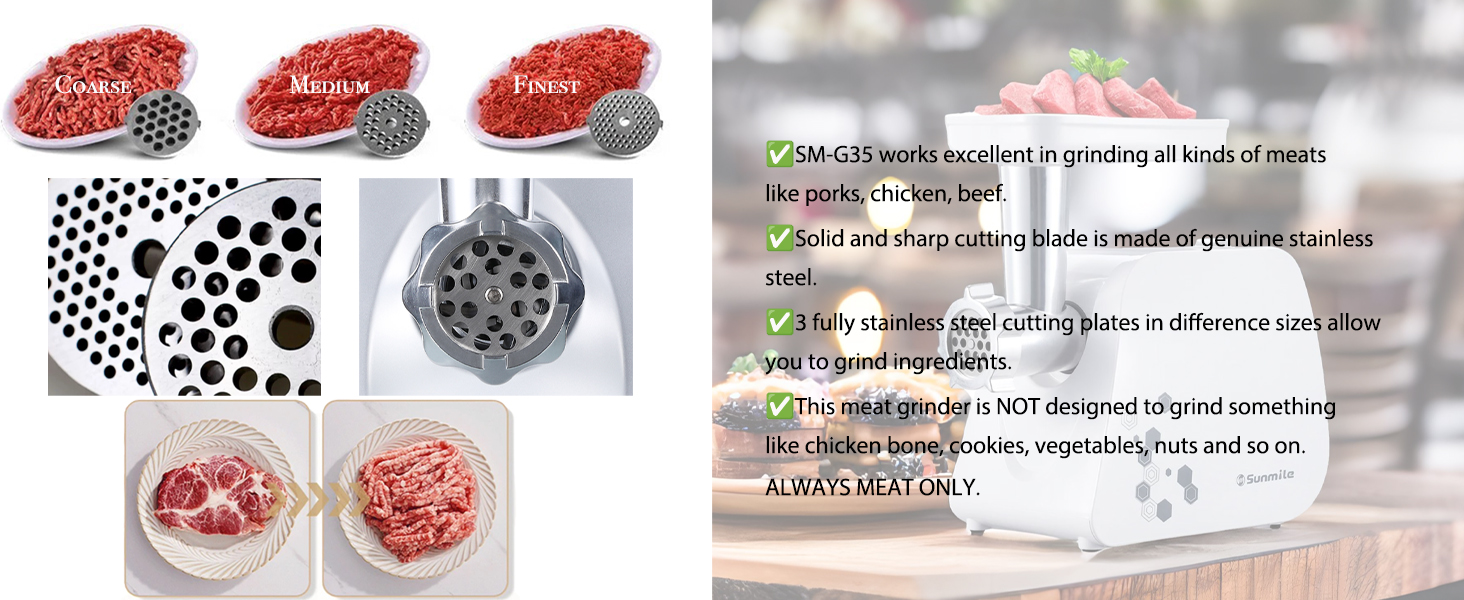 sunmile electric meat grinder