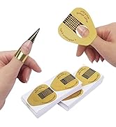 Ahier Nail Forms, 200PCS Acrylic Nail Forms, Gold Horseshoe Nail Extension Tips, Nail Forms for A...