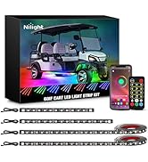 Nilight 4PCS Golf Cart Underglow LED Light Strip Dream Color Multi-Mode Neon Accent Lighting Kit ...