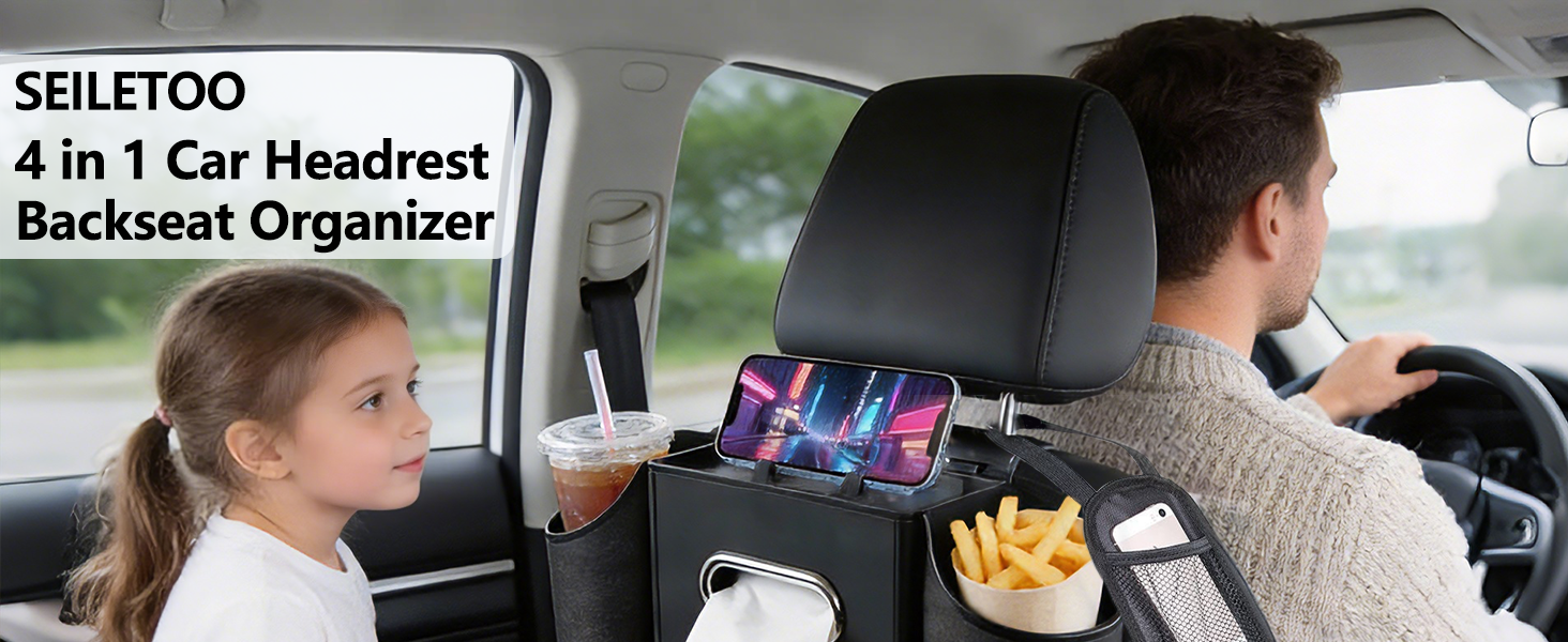 3-in-1 Car Backseat Organizer