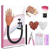 LIONVISON Practice Hand for Acrylic Nails, Flexible Nail Practice Hands Training Kits, Fake Manic...