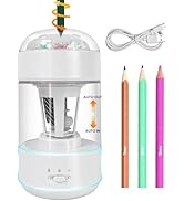 Electric Pencil Sharpener(6-11mm), Fully Automatic Colored Pencil Sharpener for Kids with Auto in...