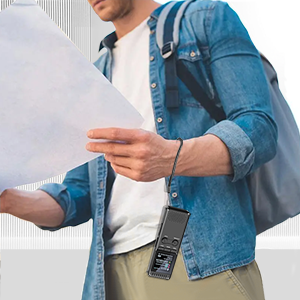 Recorder with lanyard