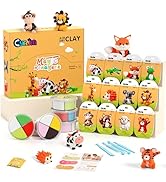 Cyajm 12-Color Air Dry Clay Kit, Animal-Themed Ultra-Light Modeling Clay for Kids, Non-Toxic Soft...