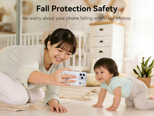 Peerock for iphone 17 pro max case clear with magnetic stand