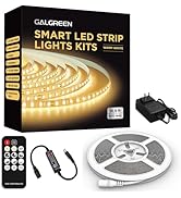 Galgreen Warm White LED Strip Lights, 16.4ft Smart LED Light Strip 3500K with Dimmable Remote &amp; A...