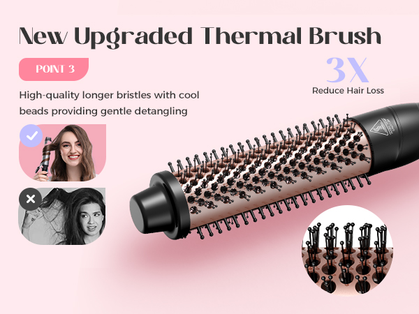Curling iron thermal brush