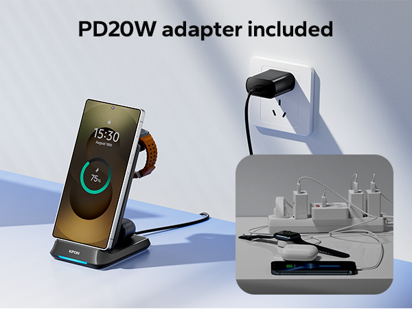 wireless 3in1 charging station for samsung