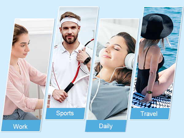 a collage of images showing a woman and a man