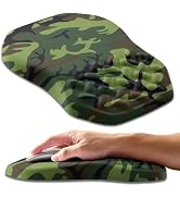 Armanza Ergonomic Slope Mouse Pad Wrist Support with Cross Massage Bulge,Integrated Memory Foam W...