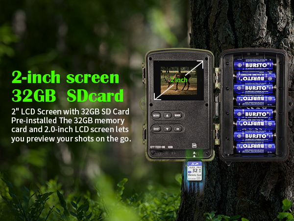 2-inch screen 32GB SDcard deer camera