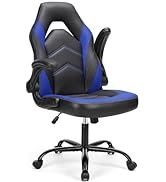 DUMOS Gaming Ergonomic Office Chair for Adults, Height Adjustable Computer Desk Chair with Flip-u...