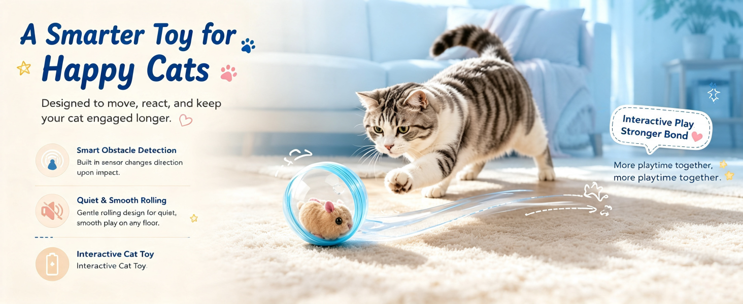 interactive rolling cat ball