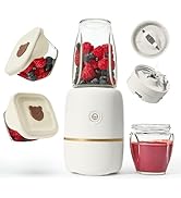 Kwiplee Bubble Blender, Baby Food Maker &amp; Puree Blender with 2 Borosilicate Glass Cups, Compact B...