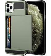 Vofolen Case for iPhone 11 Pro Max Case Wallet Card Holder Slot Sliding Door Hidden Pocket Dual L...