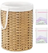SETVSON Laundry Hamper Laundry Basket Round 19.0 Gal (72 L) Handwoven Rattan Laundry Basket, Larg...