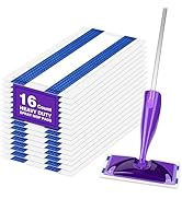 HOMEXCEL Multi-Layer Dry Floor Mop Pads Compatible with Swiffer WetJet-All Purpose Multi Surface ...