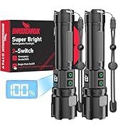 Flashlight 20000 High Lumens Rechargeable - 2 Pack 30W Super Bright LED Flash Light | 24H Long La...
