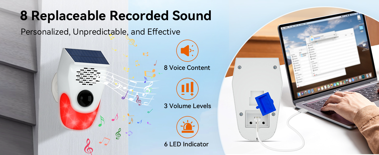 8 Replaceable Recorded Sound