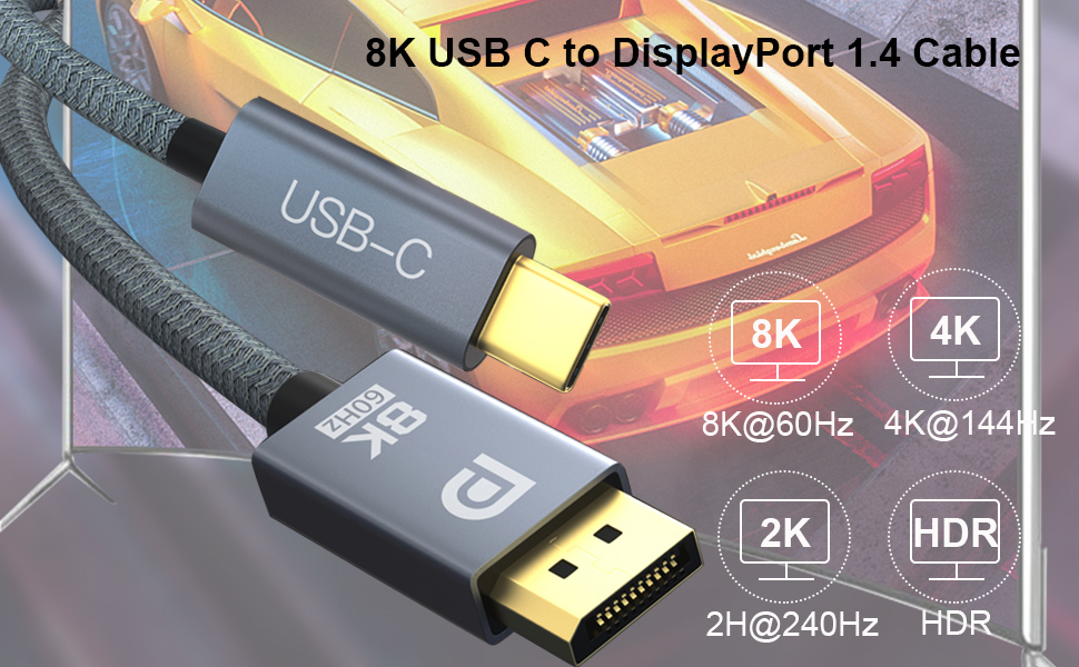 usb c to displayport 1.4 cable