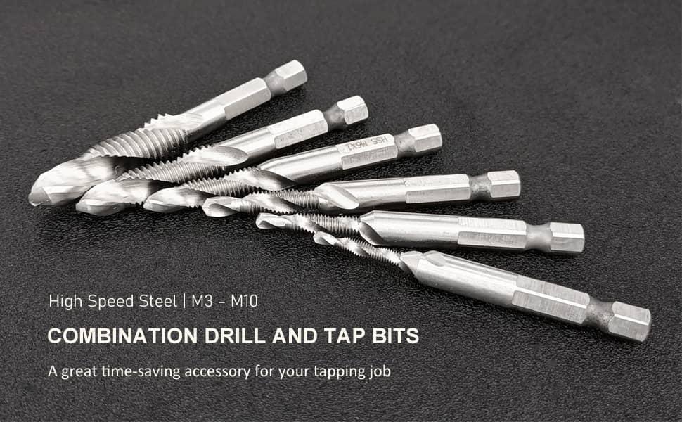 combination drill and tap bits