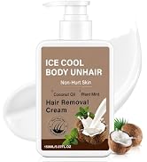 2Pcs Coconut Oil Hair Remover Cream,Coconut Hair Removal Cream,Coconut Oil Facial Cream,Facial Ha...