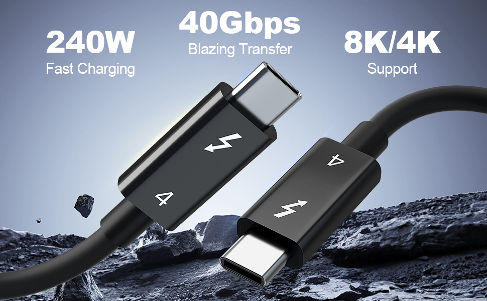240W Fast Charging 4K &amp;amp;amp; 8K Support 40Gbps Blazing Speed