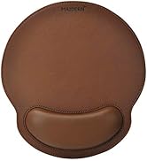 MAIDERN Mouse Pad with Wrist Support ,PU Leather Mouse Pad Wrist Support,Ergonomic Memory Foam,Wa...