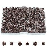 BOPOREAE 300Pcs 3/16 Inch Plastic Hole Plugs, 5 mm Screw Hole Covers Round Button Plugs, Cabinet ...