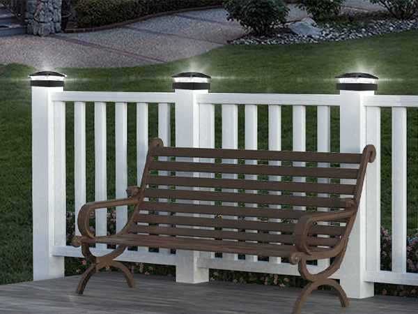 solar fence post lights