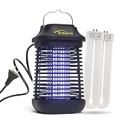 Bug Zapper 4200V for Outdoor and Indoor, 2 Replacement Lamps, Waterproof Electric Mosquito Zapper...