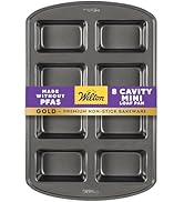 Wilton Gold Non-Stick Bakeware Mini Loaf - Baking Pan for Mini Banana Breads, Cakes &amp; More - Made...