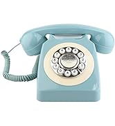 Sangyn Retro Landline Telephone Classic Rotary Design Old Fashioned Corded Desk Phone with Metal ...