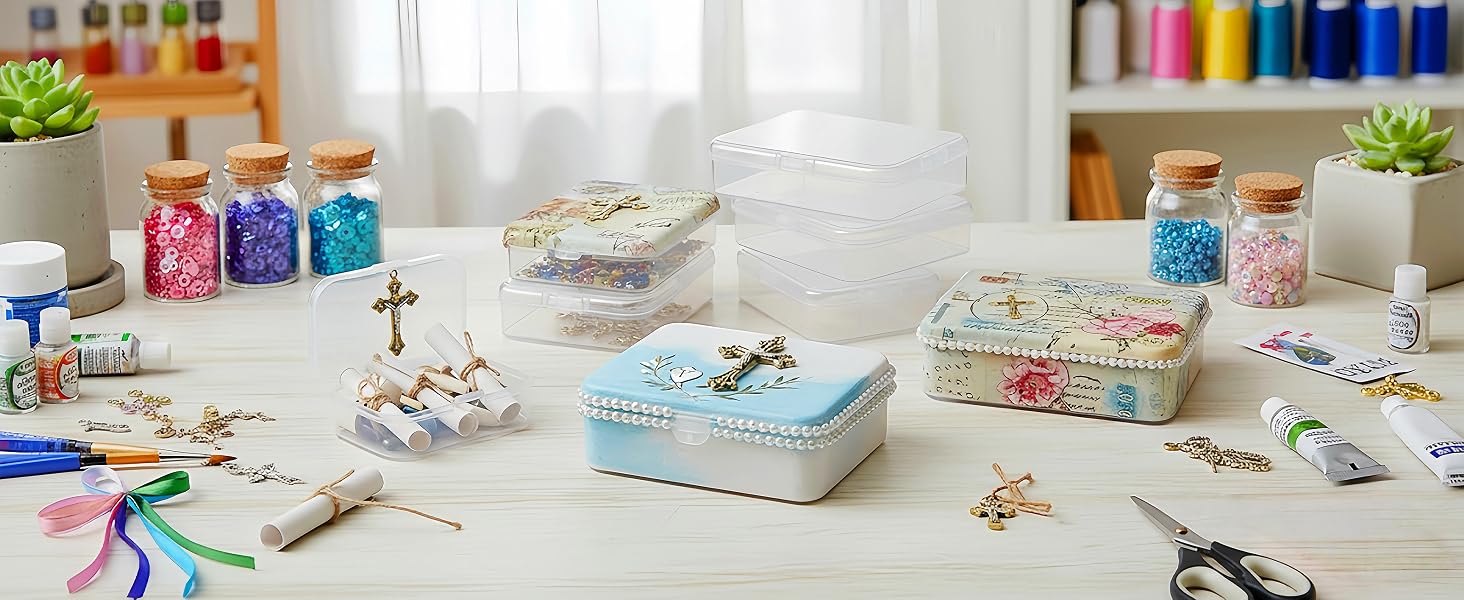 blank plastic box, DIY prayer box, gift box, Christmas packaging box, handmade production