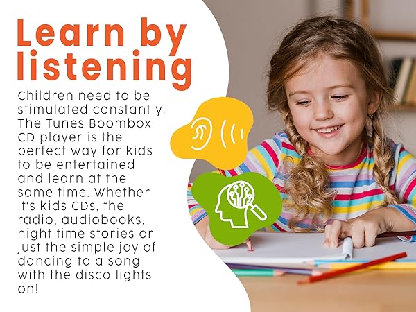 kids cds cd player radio boombox portable players home record mini speakers bluetooth small toddler