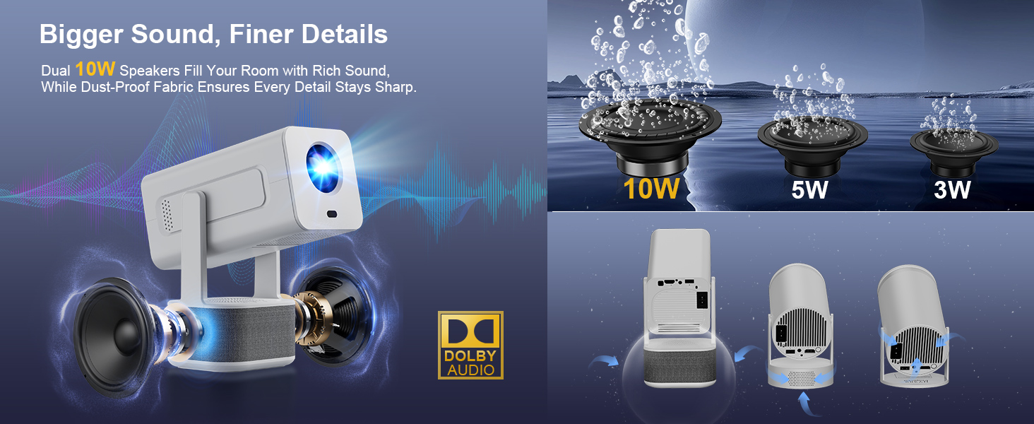 movie video projector with speaker