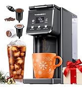 TWOMEOW K Cup Coffee Maker With Bold Setting, Single Serve Hot &amp; Iced Coffee Maker for K-Cup and ...