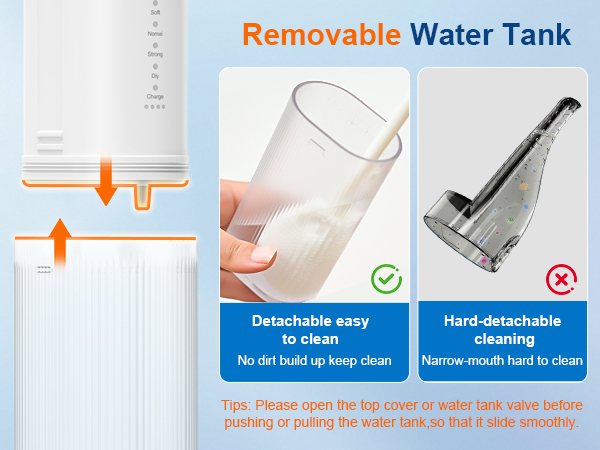 portable water flosser easy clean